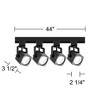 Pro Track 4-Head LED Ceiling Track Light Fixture Kit with Floating Canopy Spot Light Dimmable Adjustable Black Modern Square Kitchen Bathroom 44" Wide - 4 of 4