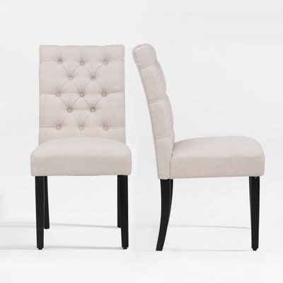 WestinTrends  Upholstered Button Tufted Dining Side Chair (Set of 2)