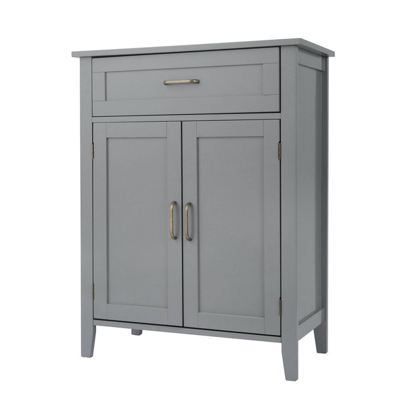 Mercer Mid Century Modern Wooden Floor Storage Cabinet Gray - Elegant Home Fashions, 1 of 11
