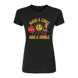 Women's - Coca-cola - Have A Coke And A Smile Fitted Graphic T-Shirt - 1 of 2