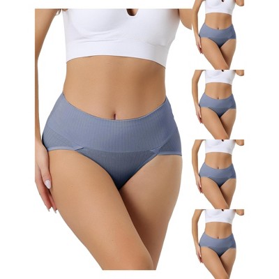Allegra K Women's High Waist Stretch Tummy Control Breathable Comfortable Briefs Multicolored