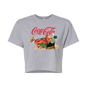Women's - Coca-Cola - Santa Coke Cropped Graphic T-Shirt - 1 of 4