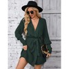 Clearlove Womens 2025 A Long Sleeve Knitted Dress with Shoulder Sleeves and Straps Ribbed Knit Sweater Dress - 2 of 4