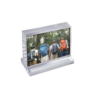 Azar Displays The Imperial Collection: Acrylic Block Frame On Acrylic Base,  Vertical 5w X 7h : Target