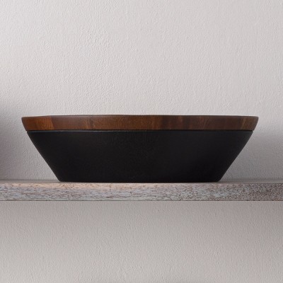 Kona Large Two-Tone Acacia Wood Serving Bowl