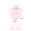 Hudson Baby Infant Girl Cotton Layette Set, Silver Little Princess - 2 of 4