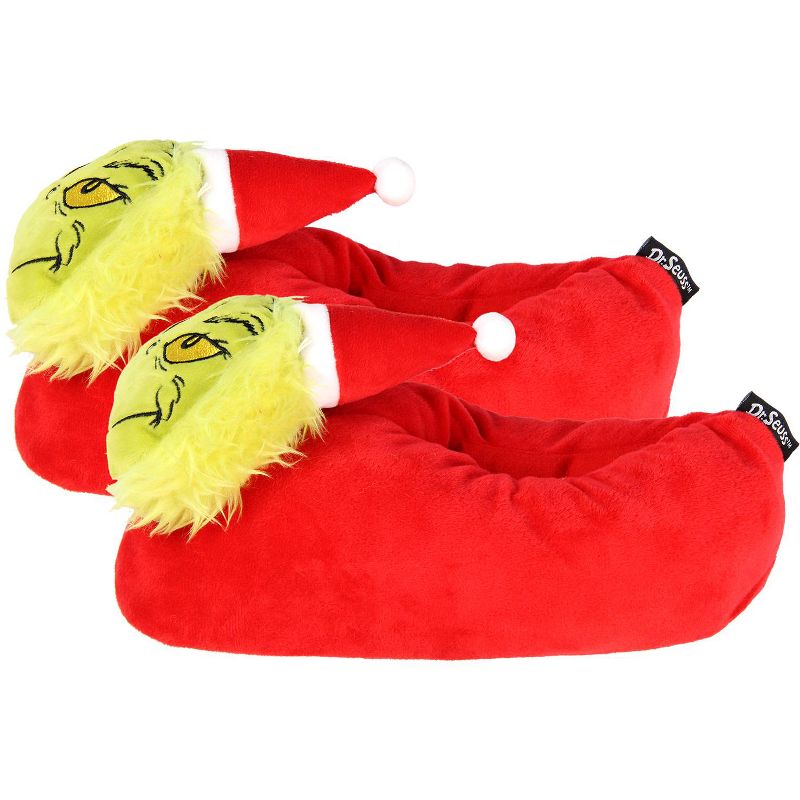 Dr. Seuss The Grinch Who Stole Christmas Character Santa Grinch Slippers, 2 of 5