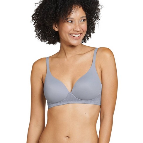 Jockey Women's Bra Forever Fit V-Neck Molded Cup Lace Bra, Black, S at   Women's Clothing store