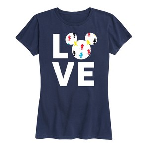 Women's - Disney - Mickey Love Fill Short Sleeve Graphic T-Shirt - 1 of 4