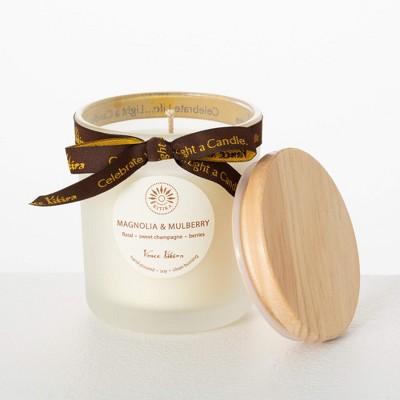 4"H Sullivans Magnolia And Mulberry Candle, Multicolored
