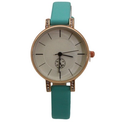 Olivia Pratt Faux Leather Small Face Chronograph Women Watch