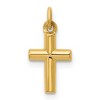 Black Bow Jewelry 14k Yellow Gold Tiny Hollow Polished Cross Charm or Pendant, 8 x 16mm - 3 of 4