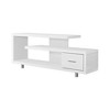 60" Contemporary Laminate TV Stand with Spacious Storage Drawer and Thick Panel Shelves for Living Room - 2 of 4
