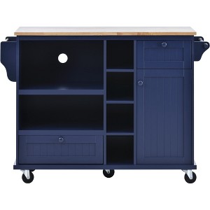 Bella Depot 50.8" Kitchen Island Cart with Storage Cabinet and Two Locking Wheels - 1 of 4