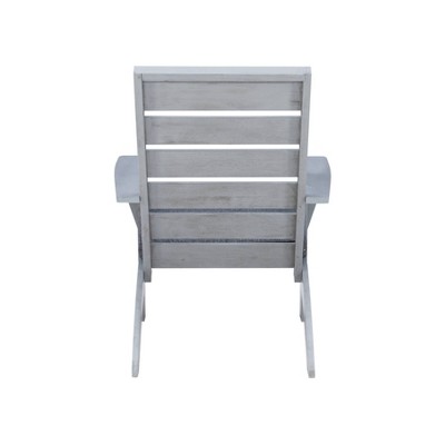 Rockport Gray Acacia Wood Outdoor Chair with Cushion