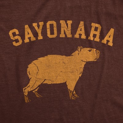 Мужские футболки Crazy Dog T-Shirts, Inc. Mens Funny T Shirts Sayonara Capybara Sarcastic Tee For Men - Crazy Dog Men's T Shirt for Animal Lovers Brown XL — фото 2