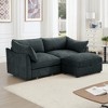 78.7" Chenille L-Shaped Modular Sectional Sofa with Storage Ottomans and Storage Drawers under Each Seat - 4 of 4