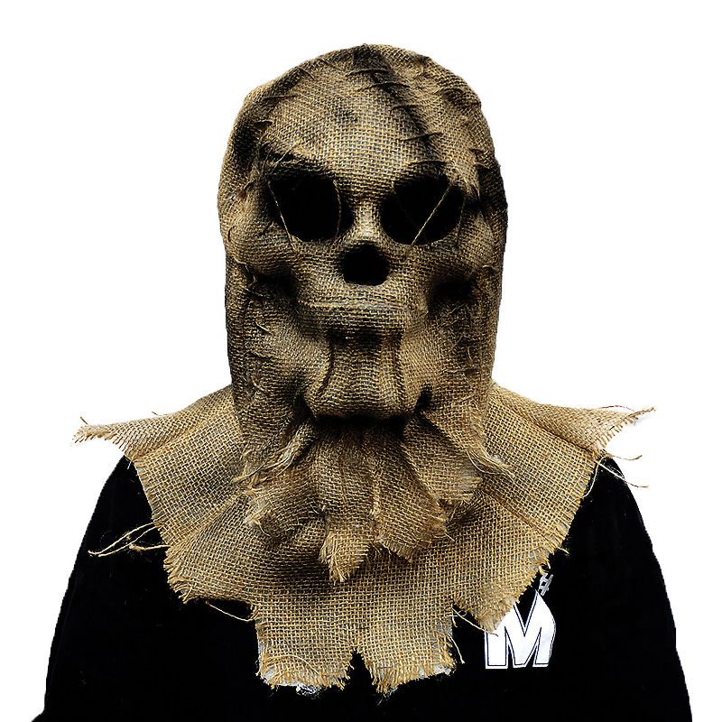 Halloween Express Adult Scarecrow 2 Burlap Costume Mask -  - Beige, 1 of 2