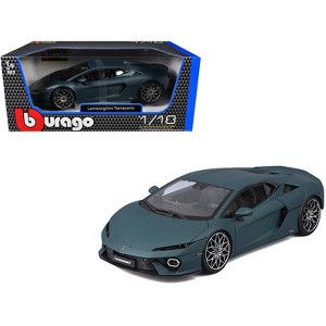 Lamborghini Temerario Matt Blue Metallic 1/18 Diecast Model Car by Bburago - 1 of 3