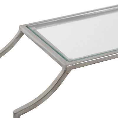 Ciel Silver Glass and Metal Wall Shelf Set