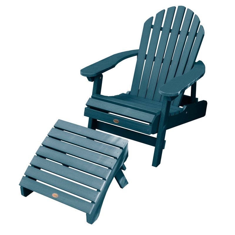 Hamilton Folding & Reclining Adirondack Chair with Folding Adirondack Ottoman - Highwood, 1 of 6