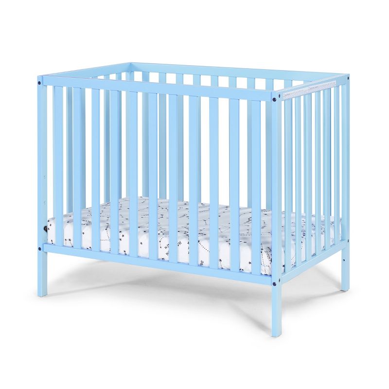 Suite Bebe Palmer 3-in-1 Convertible Mini Crib with Mattress Pad - Blue, 4 of 8