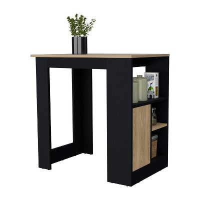 NicBex Kitchen Island Cart with 3 Open Shelves and 1 Door Cabinets,Kitchen Island with Storage,Modern Kitchen Cart,Island Table for Kitchen