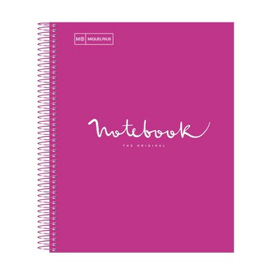 Miquel Rius Emotions 1 Subject Notebook, 80 Lined Sheets, Heavyweight Paper, 3 Hole Punched, Perforated, Laminated Board Cover