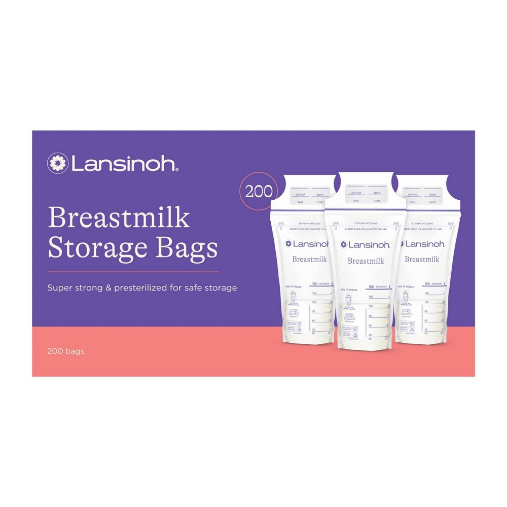 Photos - Baby Bottle / Sippy Cup Lansinoh Breast Milk Storage Bags - 200ct 