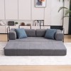 VASIP 78" Folding Sofa Bed Foam Spring Floor Mattress with 2 Pillows ,Convertible Couch Bed for Living Room,Office,Apartment,Black - 2 of 4