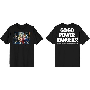 Power Rangers Go Go Power Rangers Men's Black T-shirt - 1 of 1