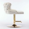 Resenkos Counter Bar Stools, Counter Stool,Bar Chair Stool One-Piece Set, Adjustable Height, White Beige - 3 of 4
