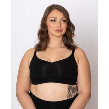 Post Surgery Front Closure Bra (Black, 34) at  Women's Clothing store
