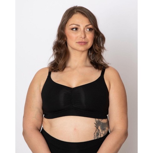 AnaOno Women's Monica Pocketed Post-Surgery Recovery Full Coverage Bra  Black - Large
