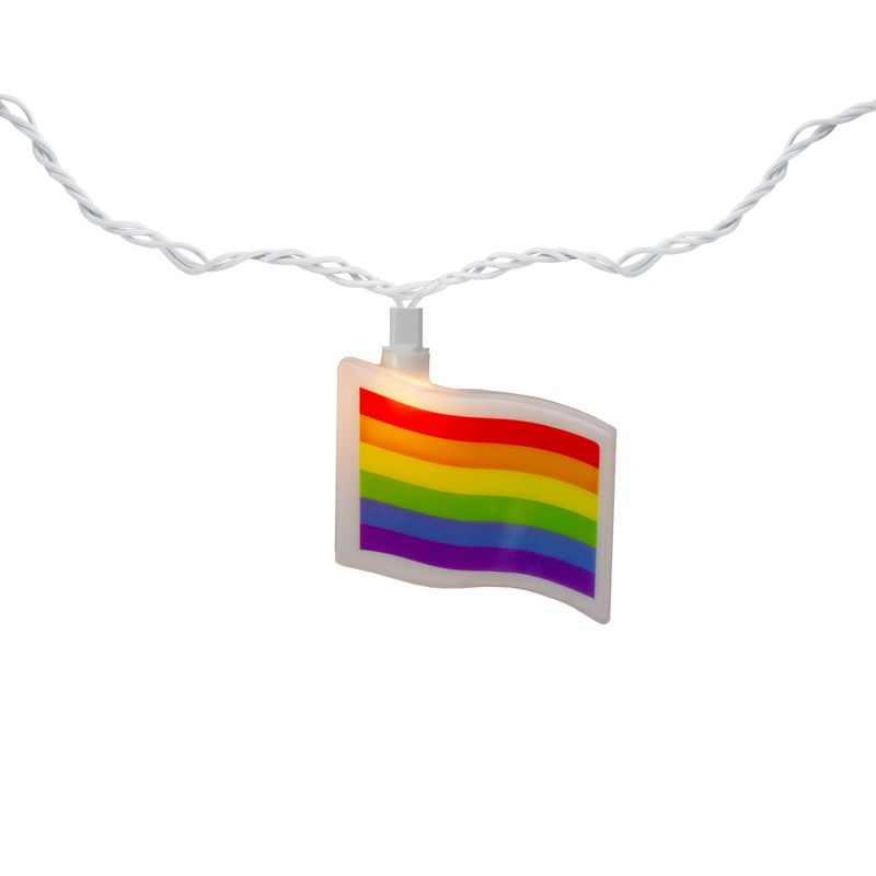 Northlight 10-Count Rainbow Flag Novelty String Lights - 7.5 ft White Wire, 5 of 7