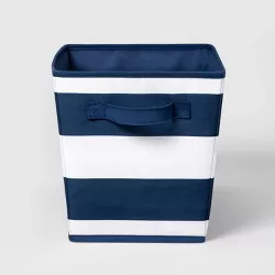 Large Canvas Stripe Bin Navy - Pillowfort™