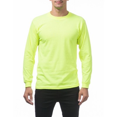 Pro Club Men's Relaxed Fit Comfort Cotton Long Sleeve Crew Neck T-Shirt