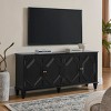 65.2" Sideboard,Mid Century Modern Buffet Cabinet with Geometric Doors & Adjustable Shelf for Living Room,Dining Room-Baofuwish - 2 of 4