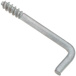 National Hardware Zinc-Plated Silver Steel 1 in. L Square Bend Hook 1 lb 12 pk - 1 of 1