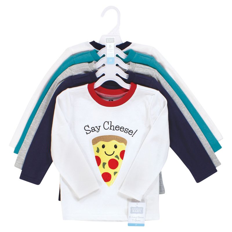 Hudson Baby Infant and Toddler Boy Long Sleeve T-Shirts, Fun Food, 2 of 8