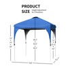 Tangkula Pop-up Canopy Tent 6.6’ x 6.6’ Height Adjustable Commercial Instant Canopy w/ Portable Roller Bag Blue/ White/ Grey - image 4 of 4