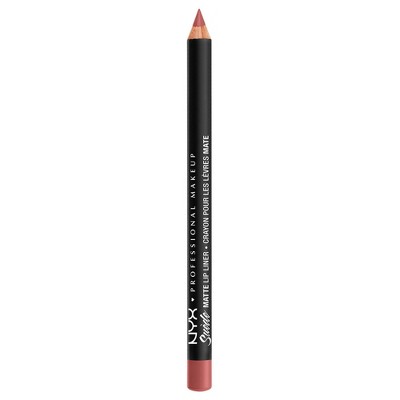 NYX Professional Makeup Suede Matte Velvet Smooth Lip Liner - Vegan Formula - Brunch me - 0.03oz