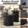 AMERLIFE Rustic Nesting Coffee Table Set, Round Wood Finish Side Tables for Living Room - 4 of 4