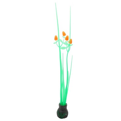 Unique Bargains Silicone Aquarium Simulation Coral Orchid Flower Fish Tank Landscape Decoration