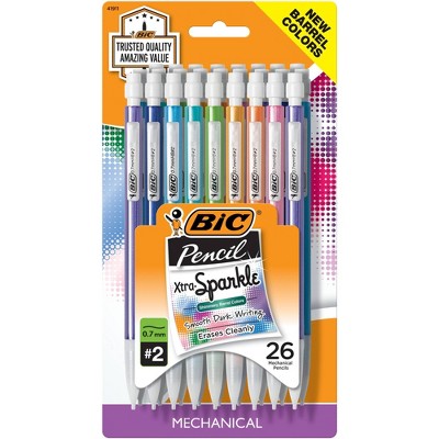 BIC #2 Mechanical Pencil with Xtra Sparkle, 0.7mm, 26ct - Multicolor