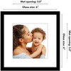 Americanflat Picture Frame with Mat - Modern Design, Shatter-Resistant Glass, Dual Sawtooth Hangers, Ideal for Home and Office Decor - 2 of 4