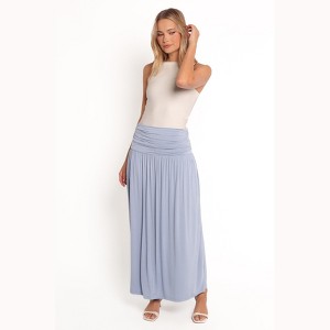 Petal and Pup Womens Lavia Ruched Knit Maxi Skirt - 1 of 4