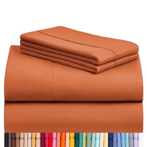 LuxClub 4-7 PC Silky Soft Cooling Deep Pocket Performance Sheet Set - 1 of 4