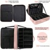 Travel Makeup Train Case with Adjustable Dividers, Portable Cosmetic Organizer for Brushes, Toiletry, Jewelry & Tech - 2 of 4