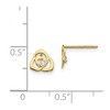 Black Bow Jewelry Kids 7mm 14k Yellow Gold Open Flower Cubic Zirconia Post Earring - 4 of 4